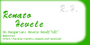 renato hevele business card